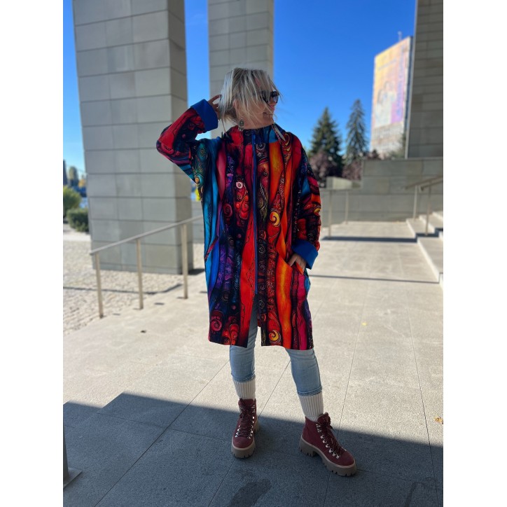 Płaszczyk, długa bluza zamek - Kreacja/chaber