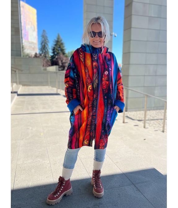 Płaszczyk, długa bluza zamek - Kreacja/chaber