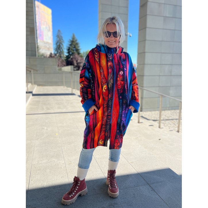 Płaszczyk, długa bluza zamek - Kreacja/chaber