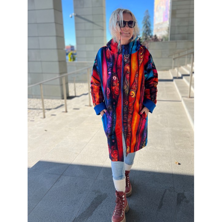 Płaszczyk, długa bluza zamek - Kreacja/chaber