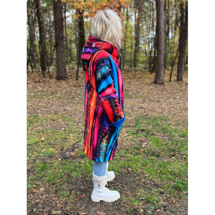 Płaszczyk, długa bluza zamek - Kreacja/chaber