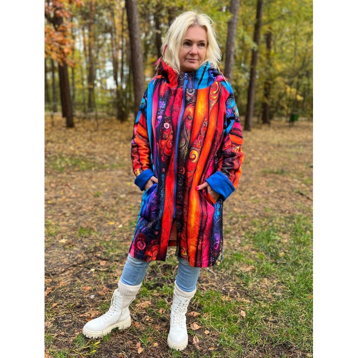 Płaszczyk, długa bluza zamek - Kreacja/chaber