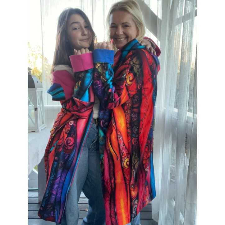 Płaszczyk, długa bluza zamek - Kreacja/chaber