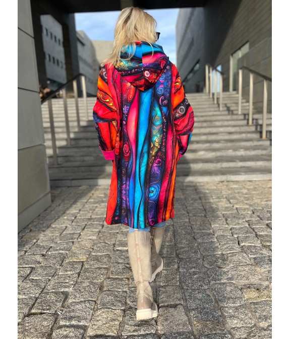 Bluza na zamek Płaszczyk Kreacja Fuksja