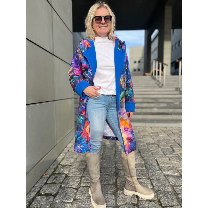 Płaszczyk, długa bluza zamek - Zachwyt/chaber