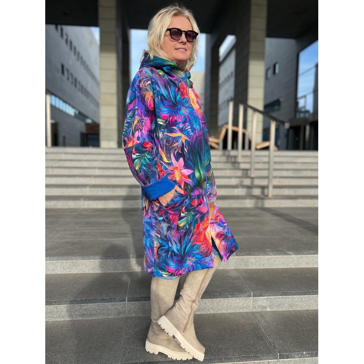 Płaszczyk, długa bluza zamek - Zachwyt/chaber