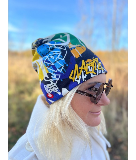 Czapka podwójna dwustronna Radość/Graffiti