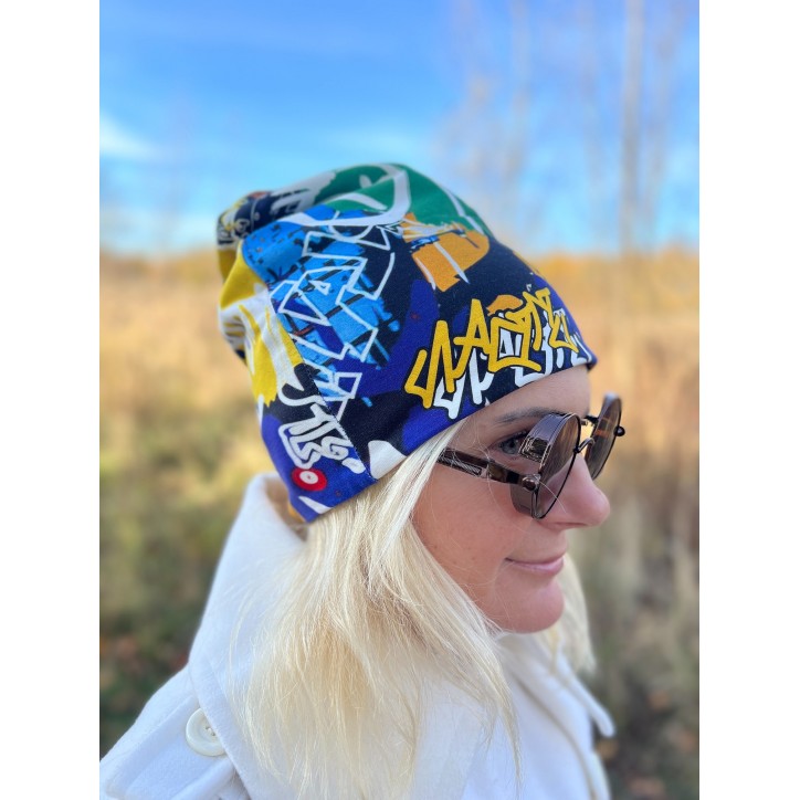 Czapka podwójna dwustronna Radość/Graffiti