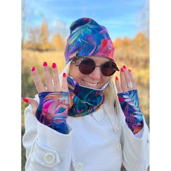 Czapka podwójna dwustronna  Zachwyt/Kwitnę