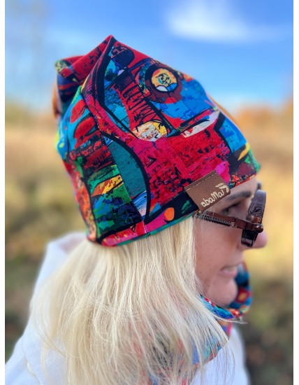 Czapka podwójna dwustronna Ciekawość/Podróż