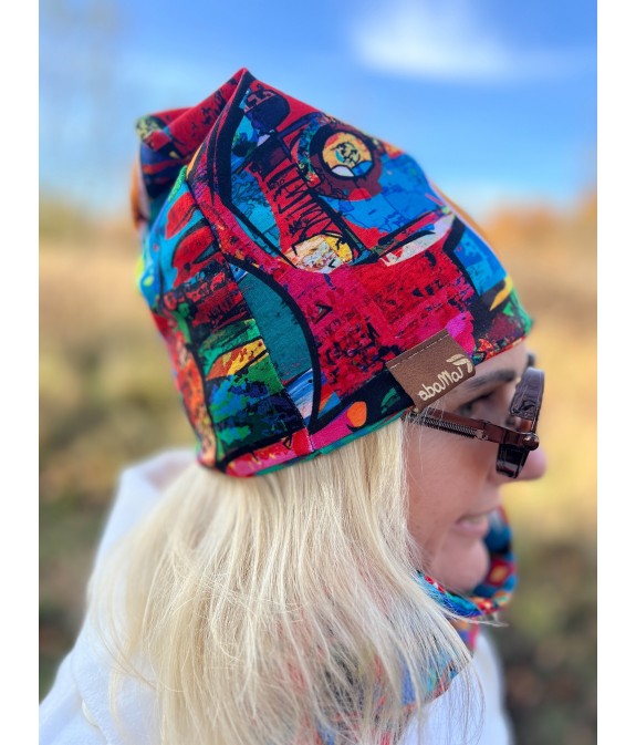 Czapka podwójna dwustronna Ciekawość/Podróż