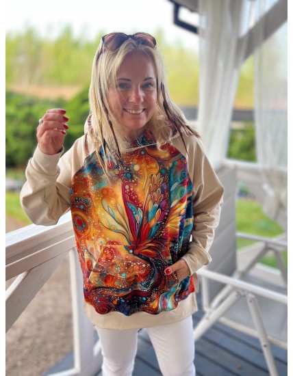 Bluza oversize Fantazja/beż