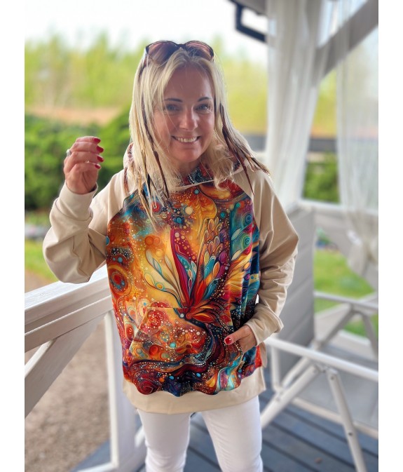 Bluza oversize Fantazja/beż