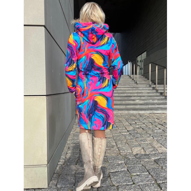 Sukienka z kapturem - Lekko/fuksja Sukienka z kapturem - Lekko/fuksja