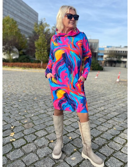 Sukienka z kapturem - Lekko/fuksja