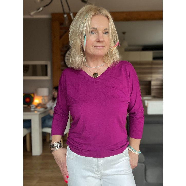 Bluzka Kimonowa wiskoza - mocna Fuksja Bluzka Kimonowa wiskoza - mocna Fuksja