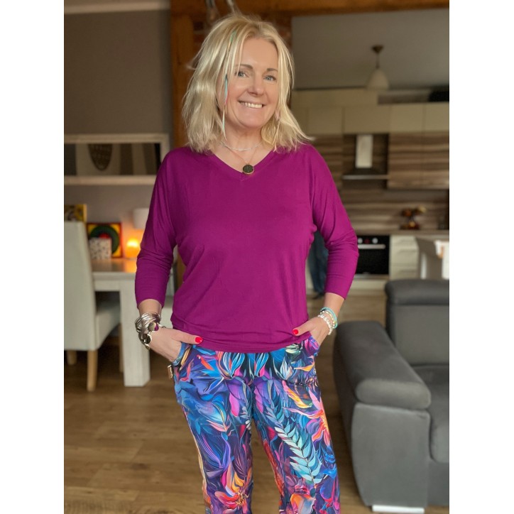 Bluzka Kimonowa wiskoza - mocna Fuksja Bluzka Kimonowa wiskoza - mocna Fuksja