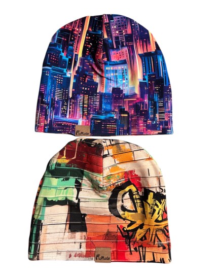 Czapka podwójna dwustronna  Podróż/Graffiti