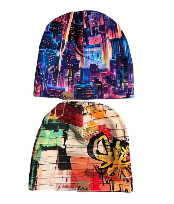 Czapka podwójna dwustronna  Podróż/Graffiti