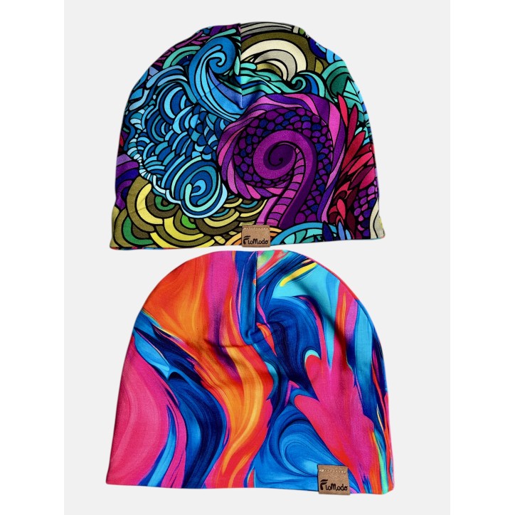 Czapka podwójna dwustronna Radość/Lekko