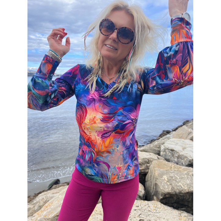 Bluzka buf - Zachwyt V dekolt