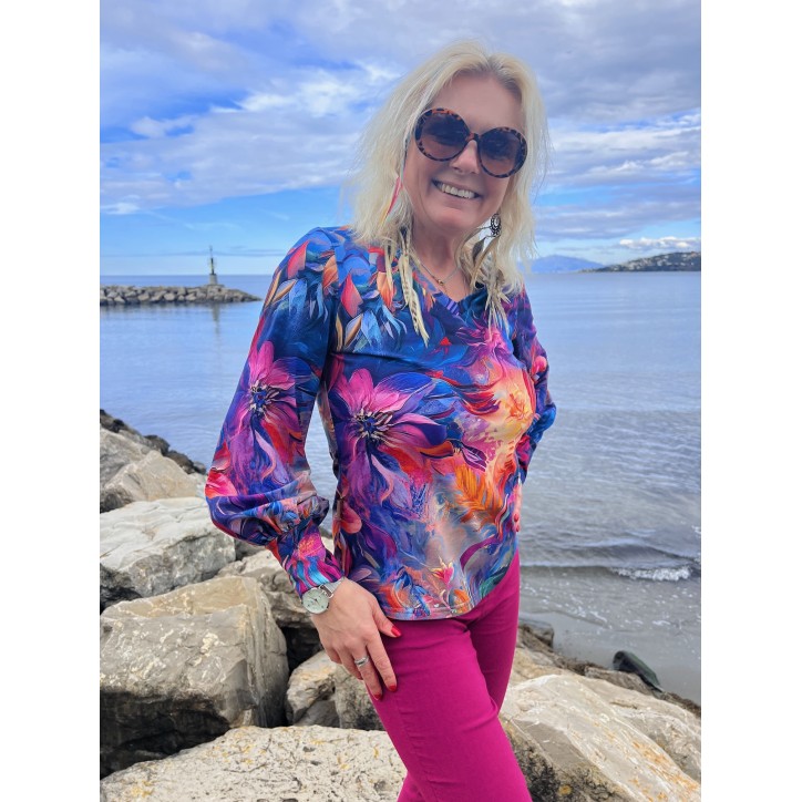 Bluzka buf - Zachwyt V dekolt