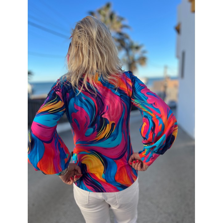 Bluzka buf - Lekko V dekolt