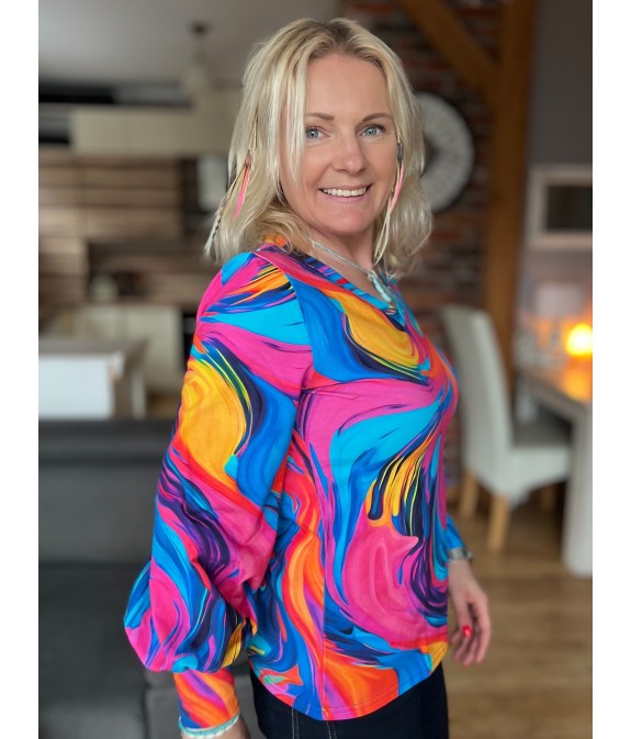 Bluzka buf - Lekko V dekolt