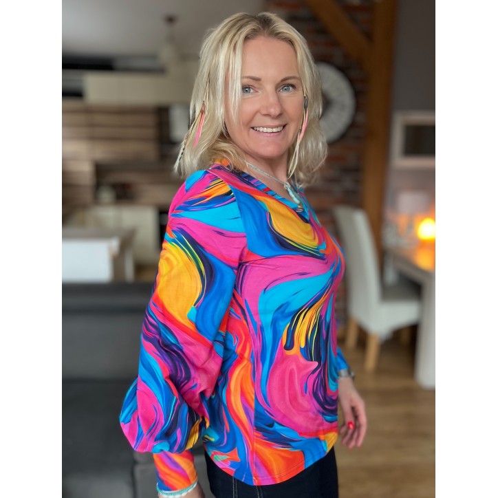 Bluzka buf - Lekko V dekolt