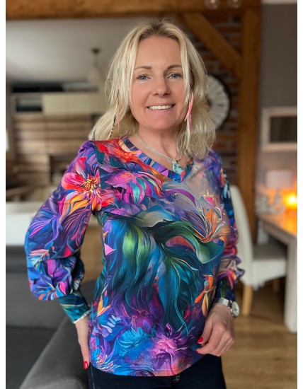 Bluzka buf - Zachwyt V dekolt