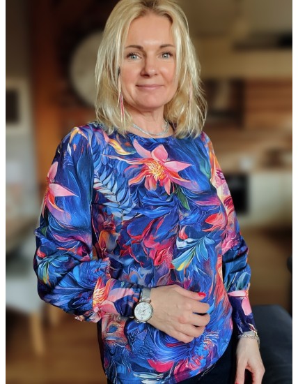 Bluzka buf - Zachwyt dekolt okrągły