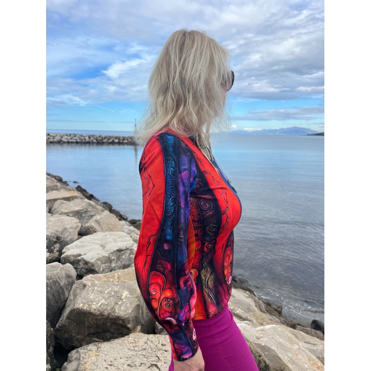 Bluzka buf - Kreacja dekolt okrągły