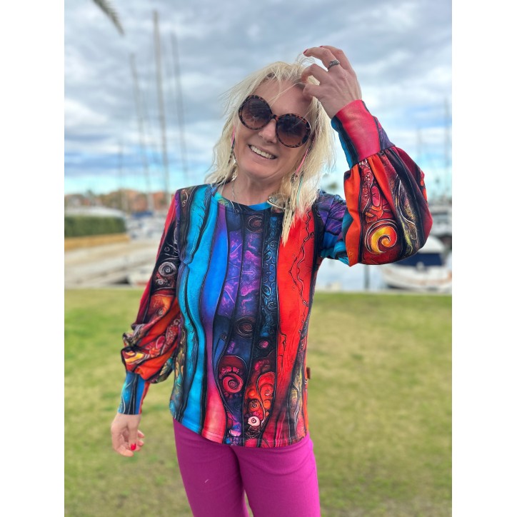 Bluzka buf - Kreacja dekolt okrągły