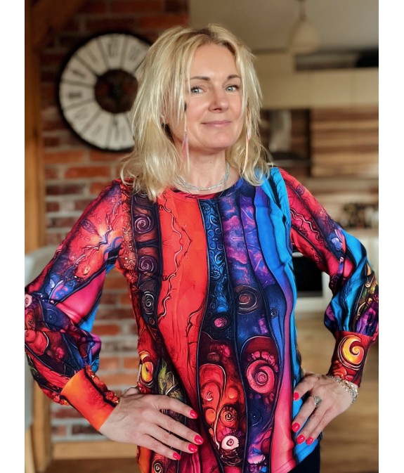 Bluzka buf - Kreacja dekolt okrągły