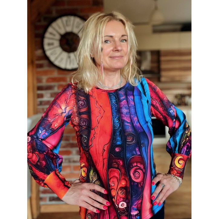 Bluzka buf - Kreacja dekolt okrągły