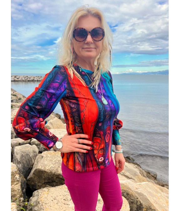 Bluzka buf - Kreacja dekolt okrągły