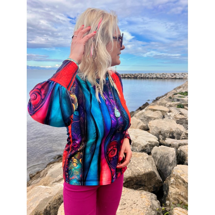 Bluzka buf - Kreacja dekolt okrągły