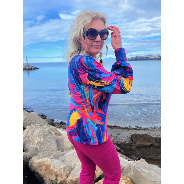 Bluzka buf - Lekko dekolt okrągły