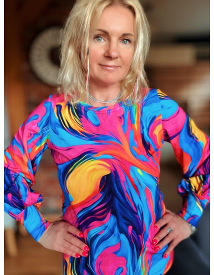 Bluzka buf - Lekko dekolt okrągły