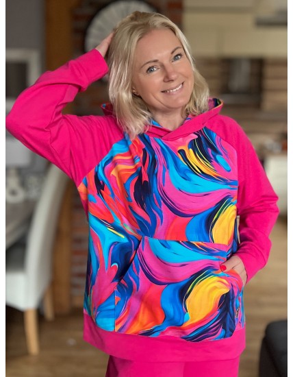 Bluza oversize Lekko/Fuksja