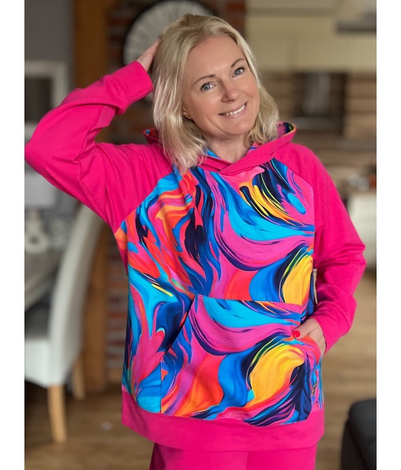 Bluza oversize Lekko/Fuksja