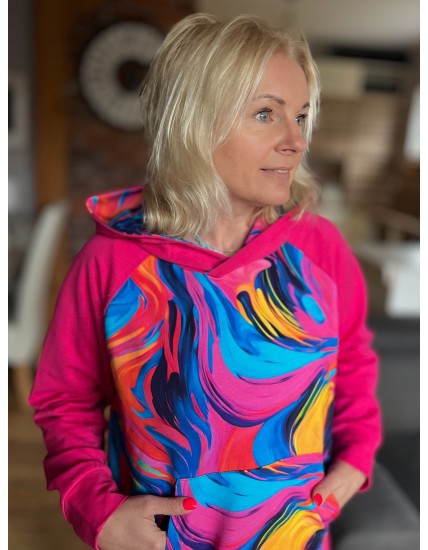 Bluza oversize Lekko/Fuksja
