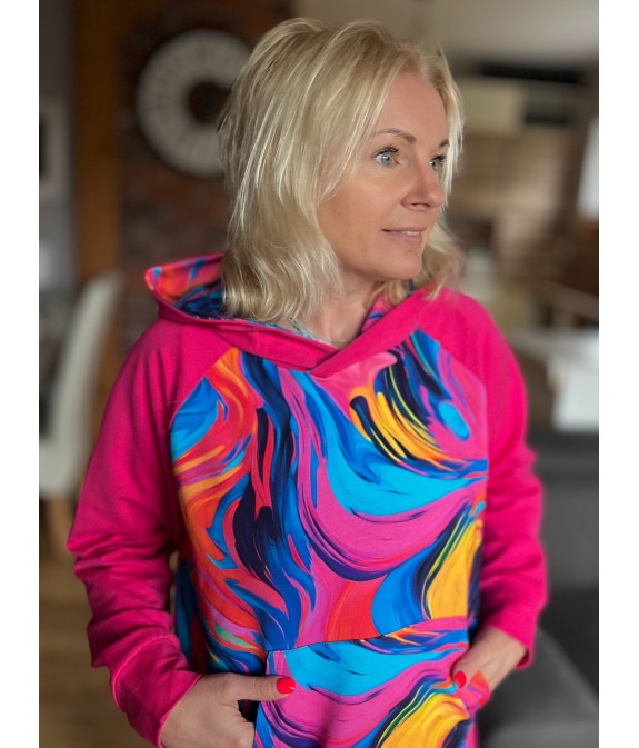 Bluza oversize Lekko/Fuksja