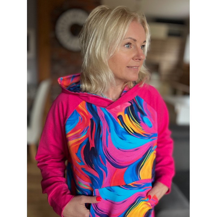 Bluza oversize Lekko/Fuksja