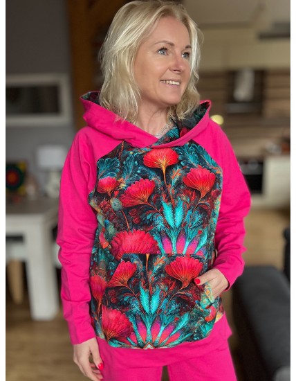 Bluza oversize Rozkwitaj/Fuksja