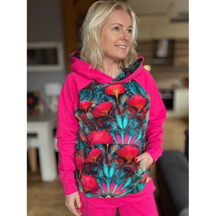 Bluza oversize Rozkwitaj/Fuksja
