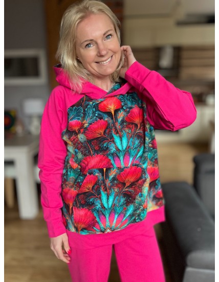 Bluza oversize Rozkwitaj/Fuksja