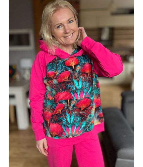 Bluza oversize Rozkwitaj/Fuksja