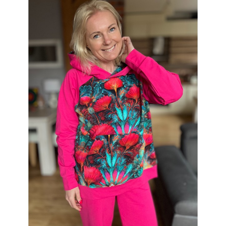 Bluza oversize Rozkwitaj/Fuksja