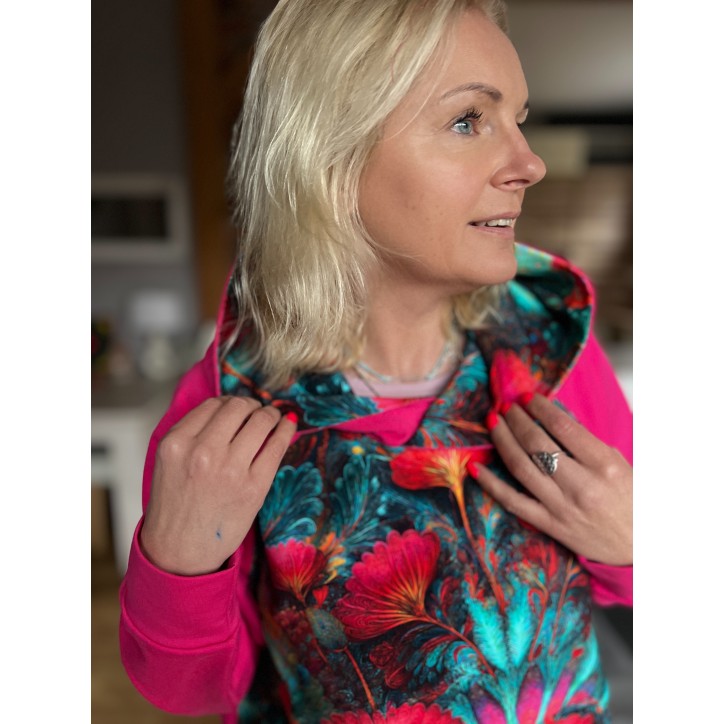 Bluza oversize Rozkwitaj/Fuksja